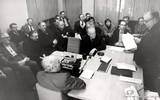Beratung sowjetdeutscher Schriftsteller in Moskau, 9.-11. Januar 1980.&nbsp;Foto: David Neuwirt.
