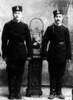 Слева Петр Гартман (Peter Hartmann, 1873-1920), житель с. Рейнвальд.Во время службы в царской армии. Фото кон. ХIХ в.