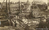 Строительство шлюзового моста через реку Еруслан у с. Гнадентау. Фото 1920-х гг.